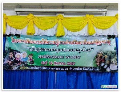 โครงการฝึกอบรมให้ความรู้การส่งเสริมอาชีพแก่ผู้สูงอายุ ...